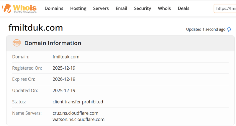 WHOIS Lookup Results