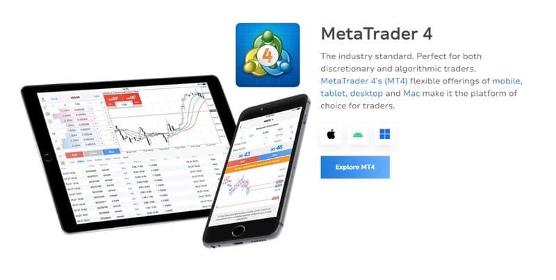 MetaTrader 4 (MT4) Trading Tools Displayed on the TMGM Official Website