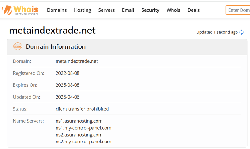 Kết quả truy vấn Whois