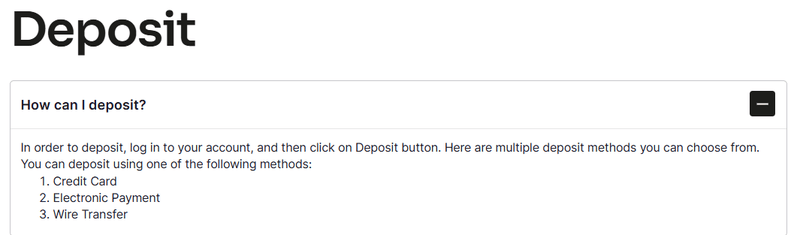 deposit