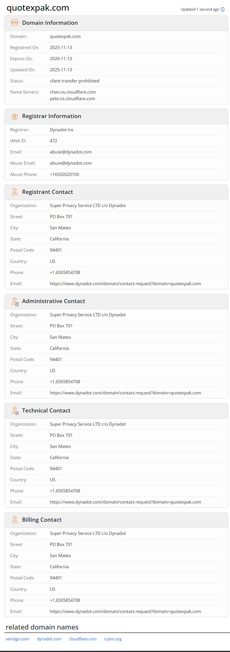 whois