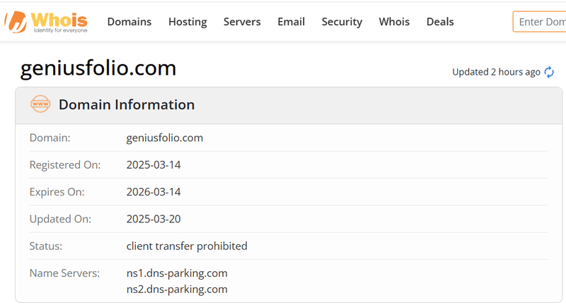 Whois Query Result