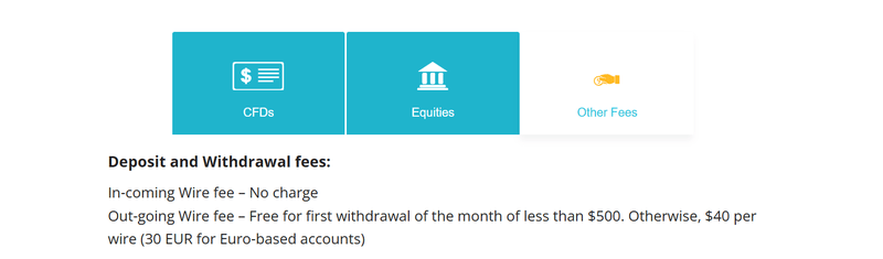 Deposit and Withdrawal fees