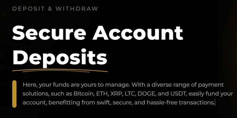 deposits and withdrawals
