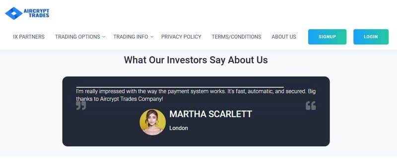 Intriguing User “Reviews” of Aircrypt Trades