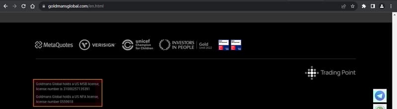 官网显示公司监管信息1
