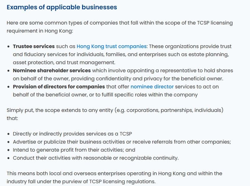 The role of TCSP