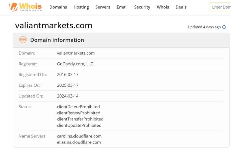 Valiant Markets Corporate Background
