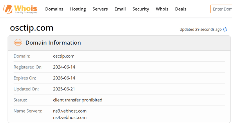 Whois Query Result
