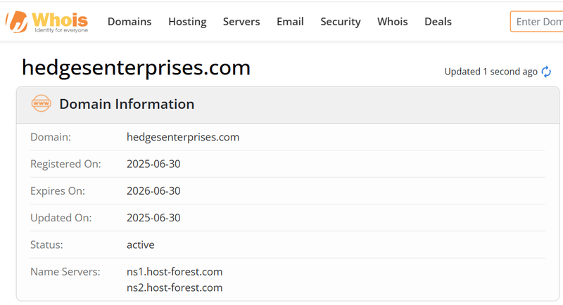 Whois Query Result