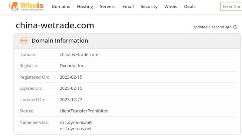 WeTrade Whois ลงทะเบียน