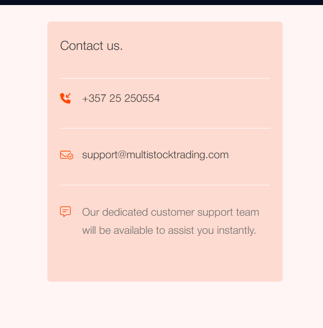 Multi Stock Trading contact