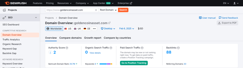 Semrush流量数据