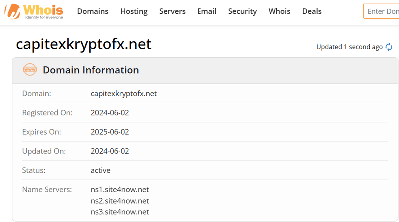 Kết quả tra cứu Whois