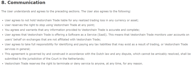 Vestorchain Trade