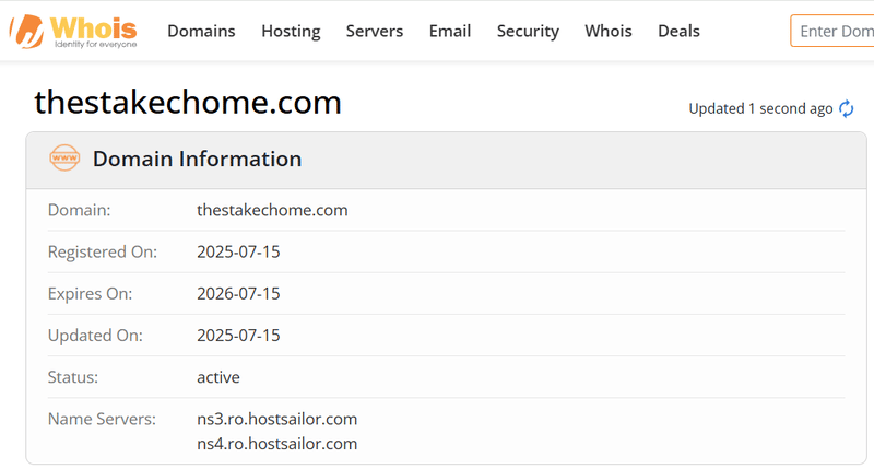 Whois Query Result