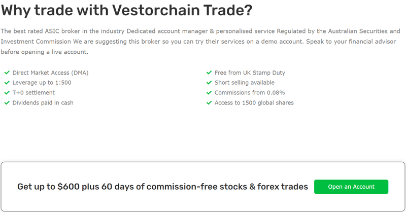 Vestorchain Trade
