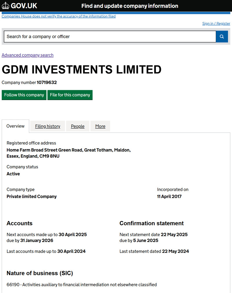 Company number 10719632