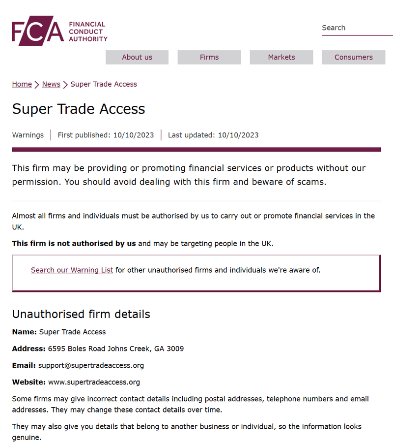FCA Query Result