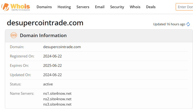 Resultados de la consulta Whois