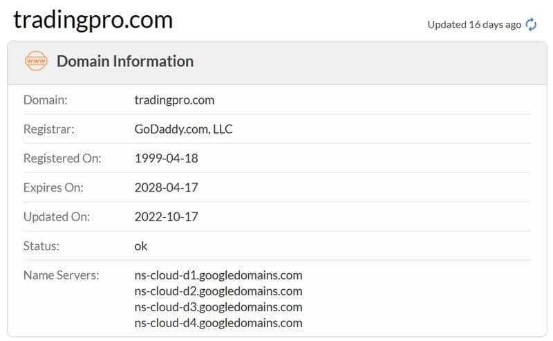 whois domain age data
