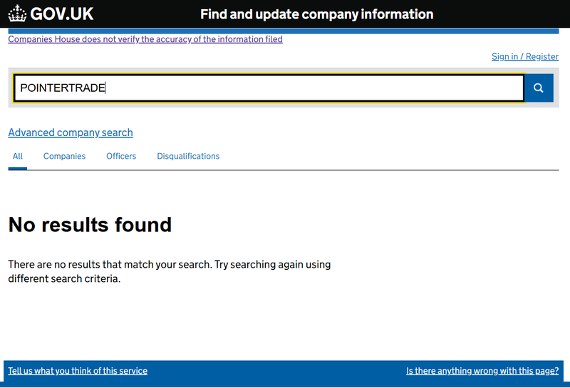 ผลการค้นหาของ Companies House