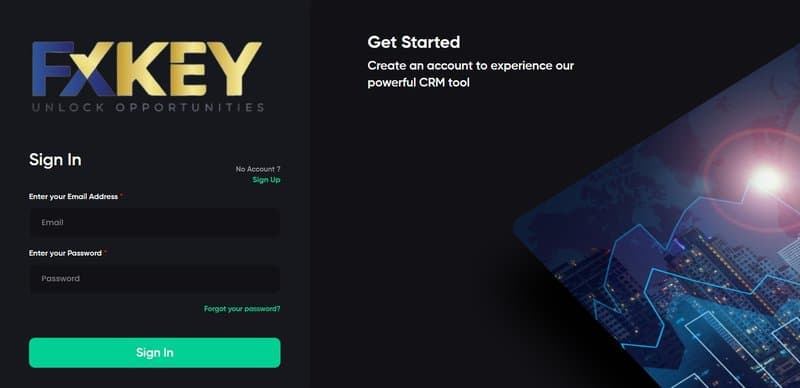 Account Registration Process of FXKEY LTD