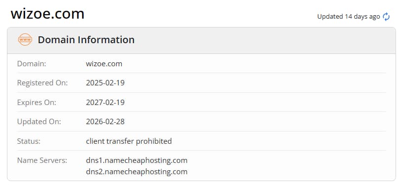 Whois-Domainregistrierungsdatum