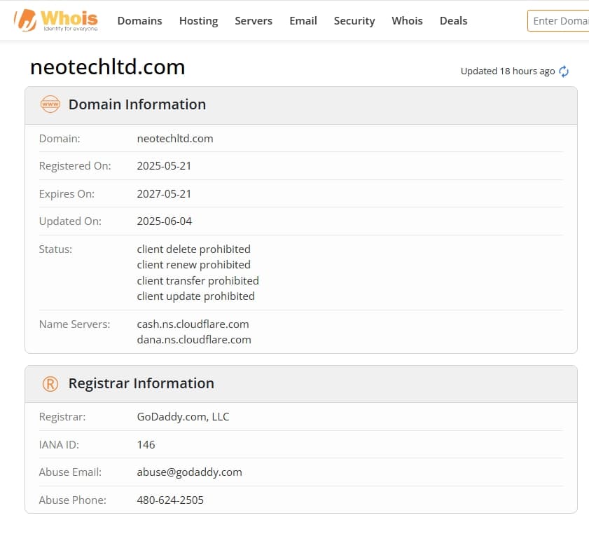 Website registration