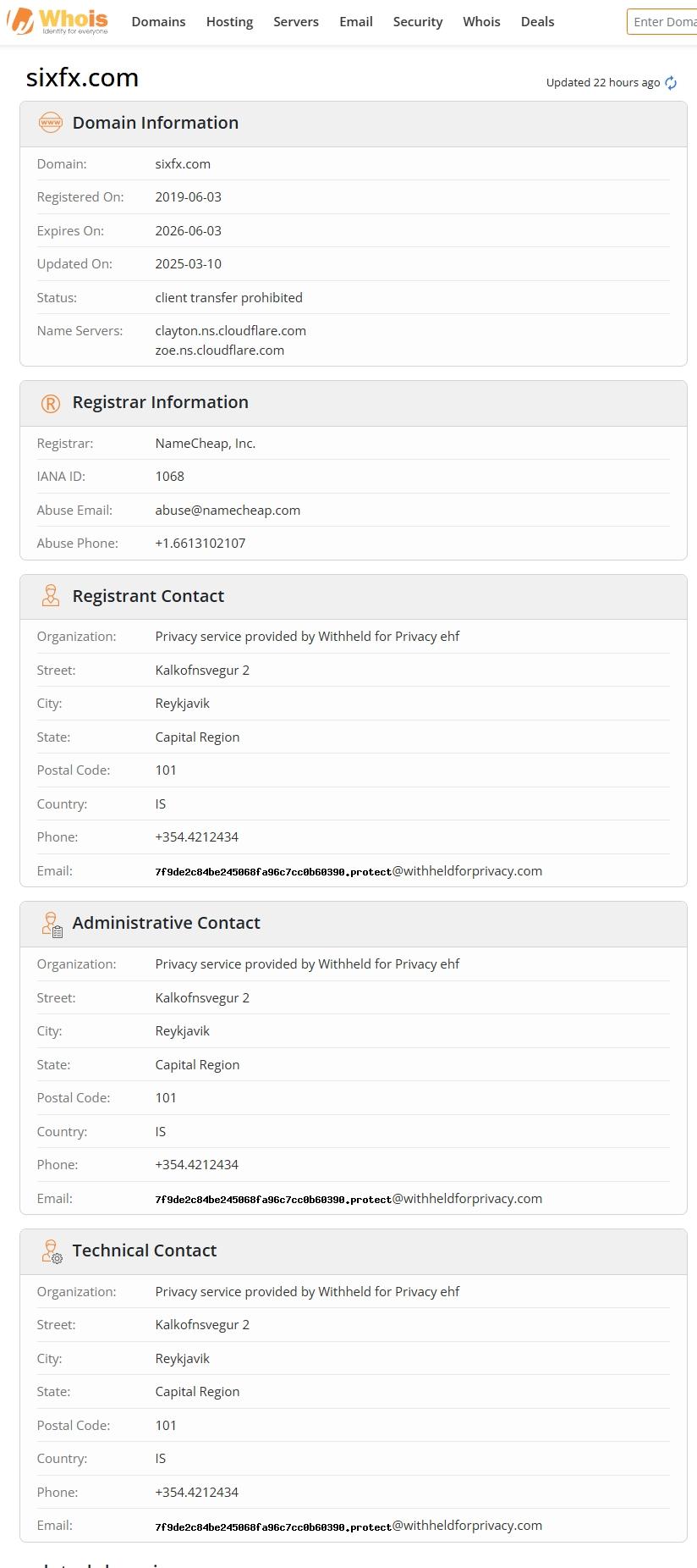 Website registration time