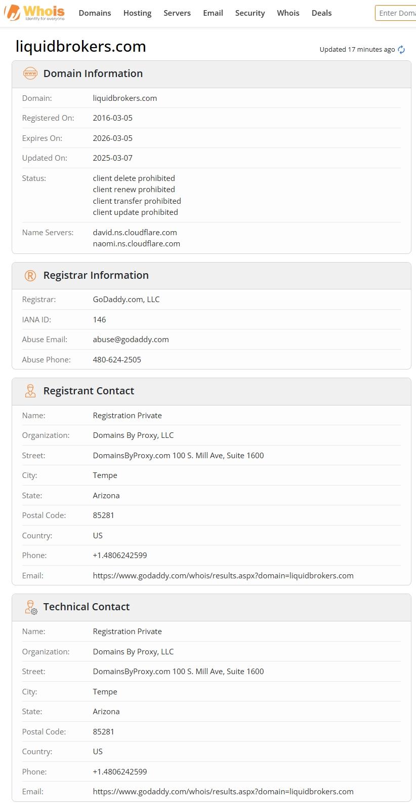 Website registration time
