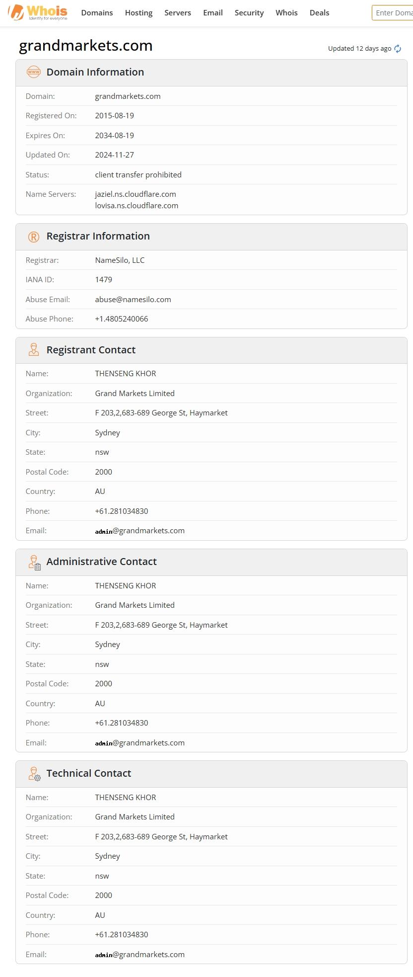 Website registration time