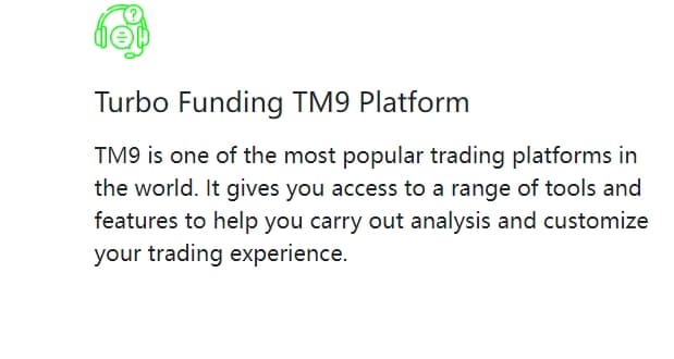 Turbo Funding's trading software