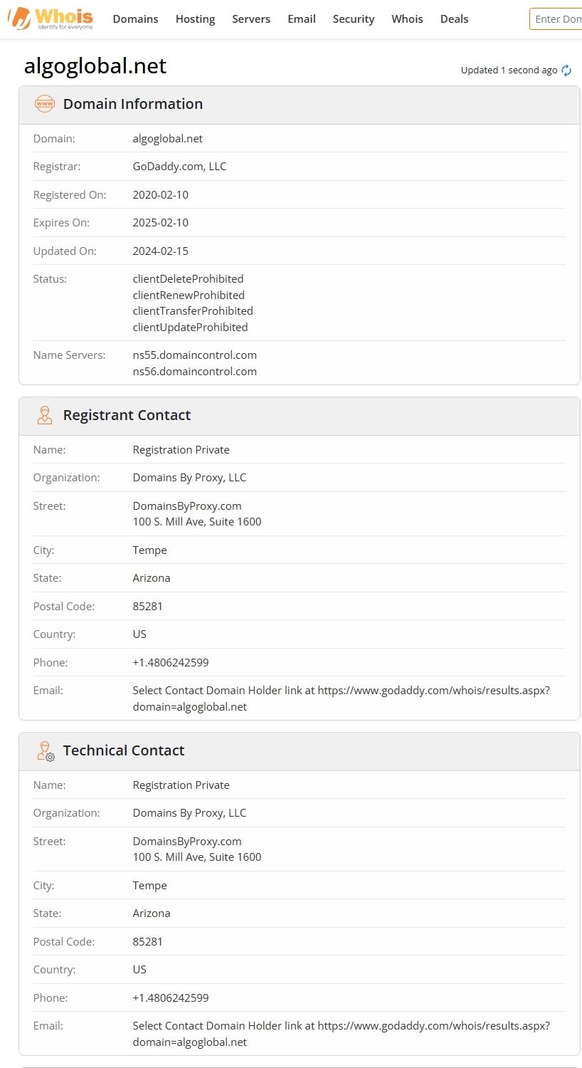 Website registration time