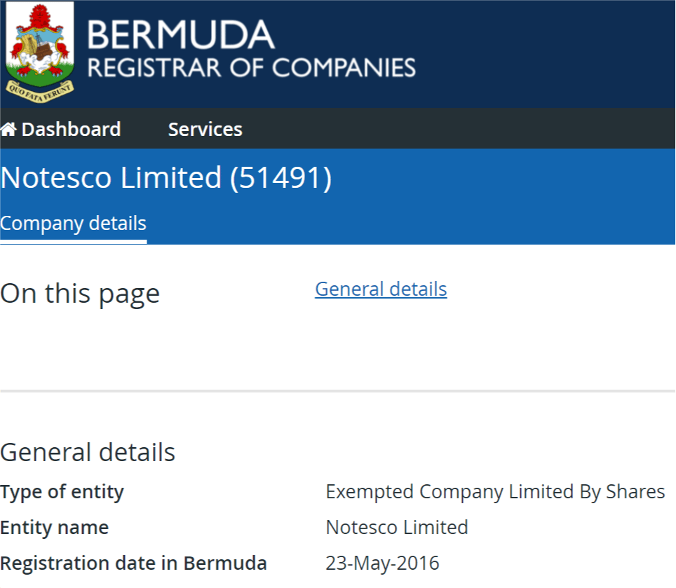 Bermuda Companies Registry