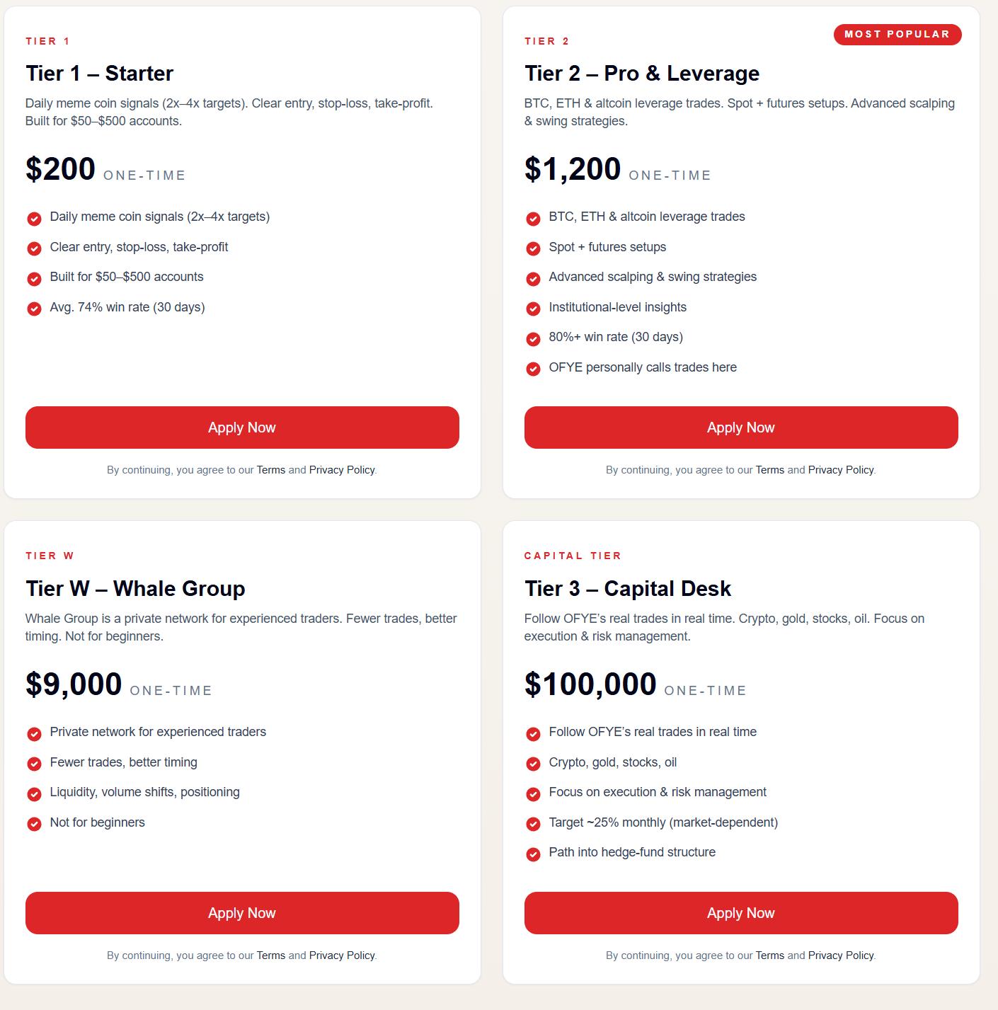 Informações sobre o tipo de conta