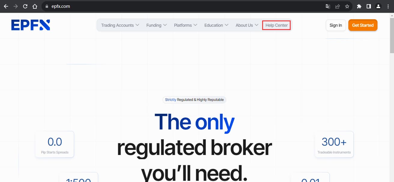 The official website displays account registration information