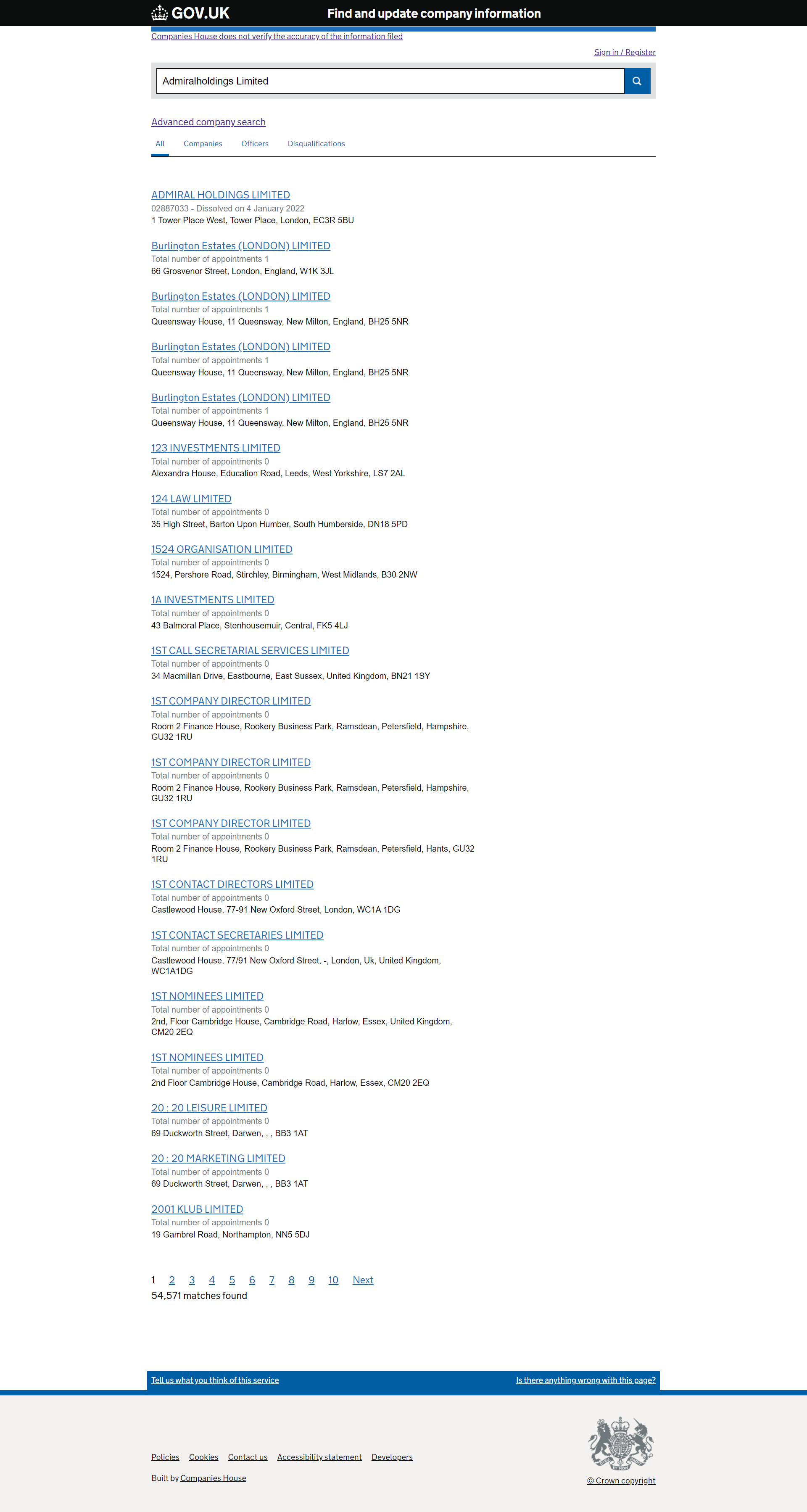 UK Companies House