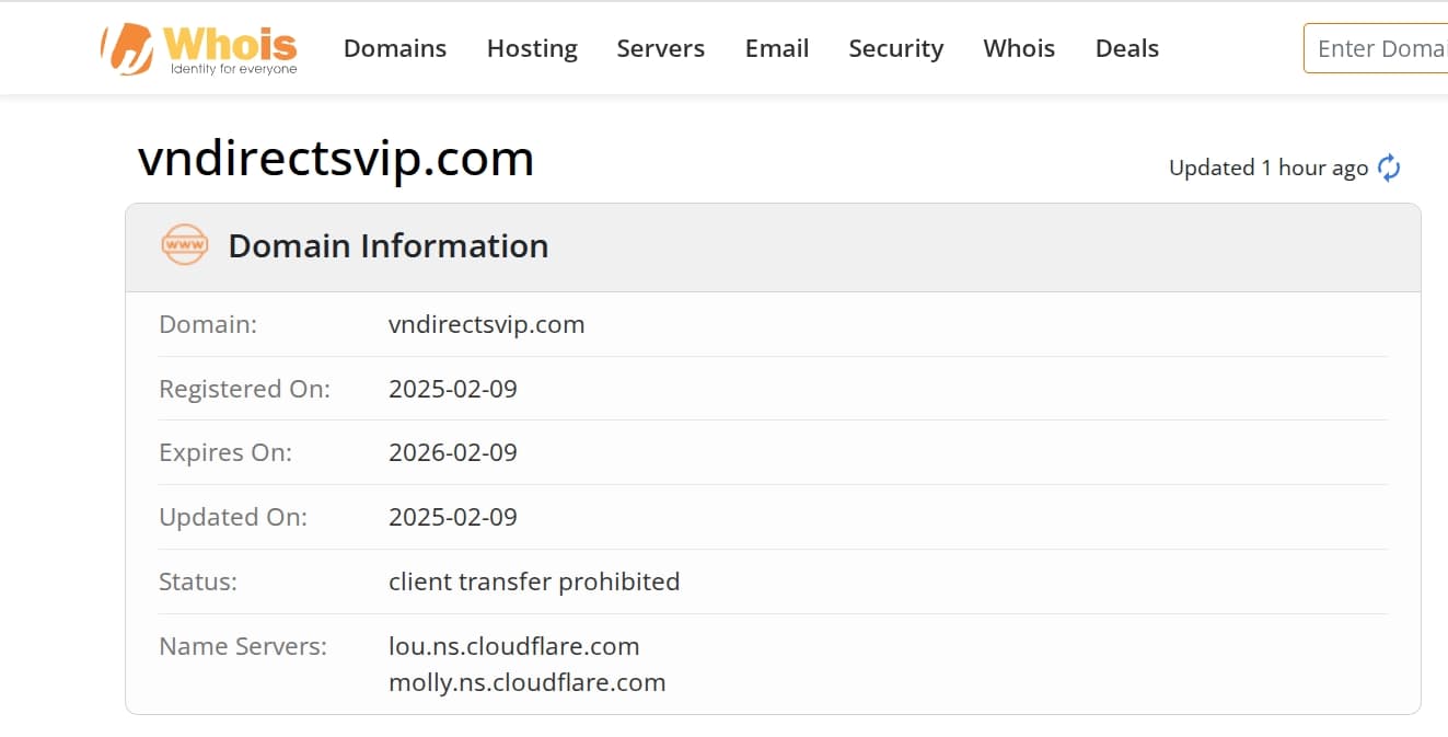 Domain name registration time
