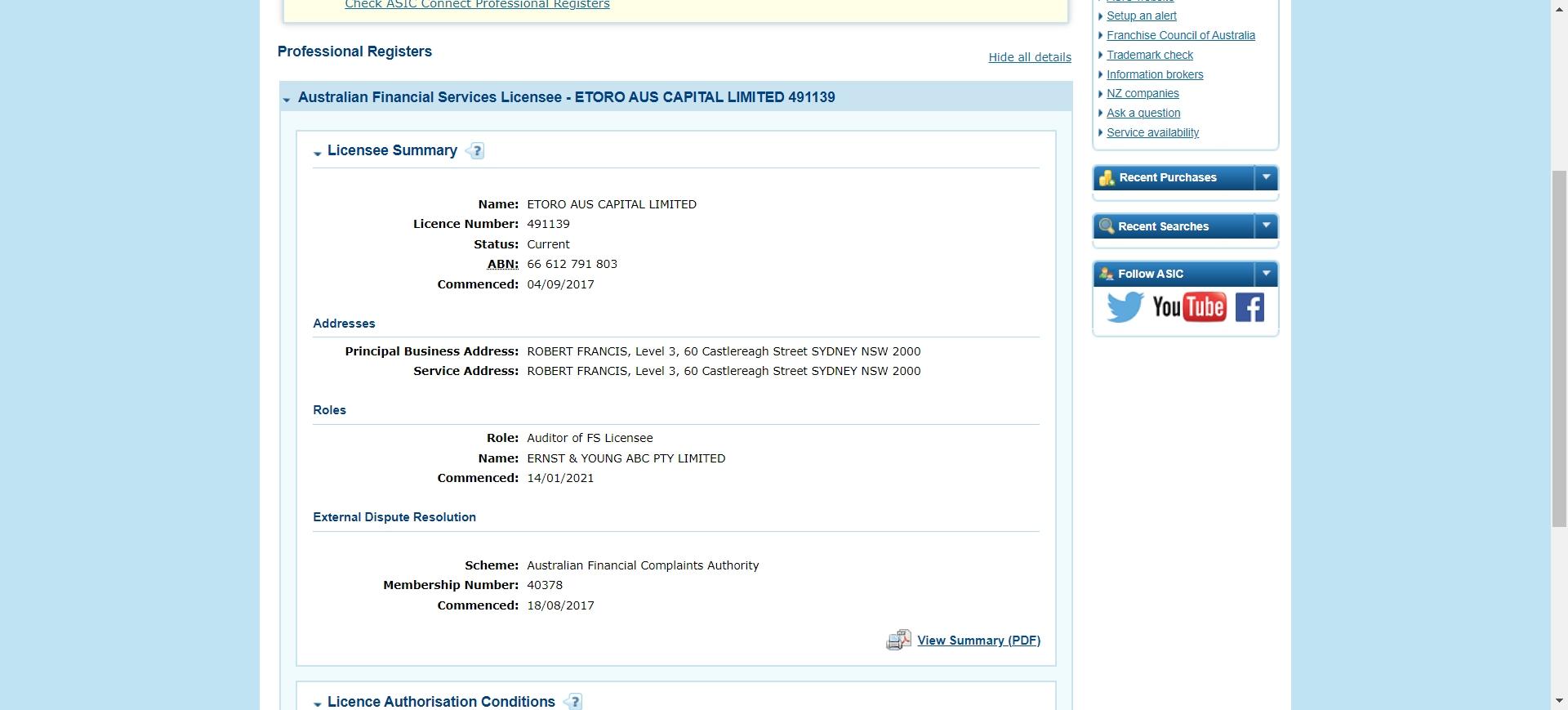 Dgsinvesting's regulatory information 1
