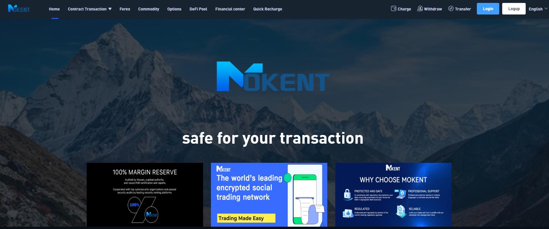 The slogan of the official website is "safe for your transaction"