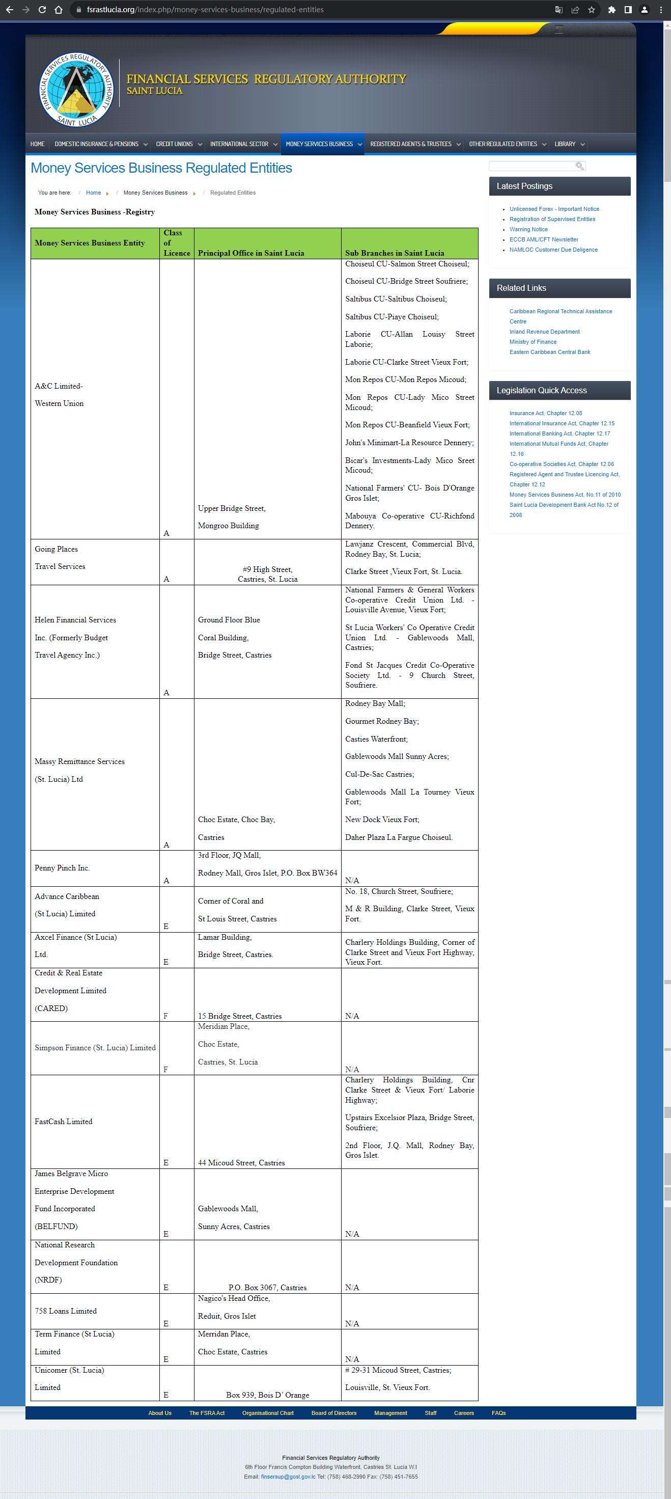 The official website shows the company's regulatory information query