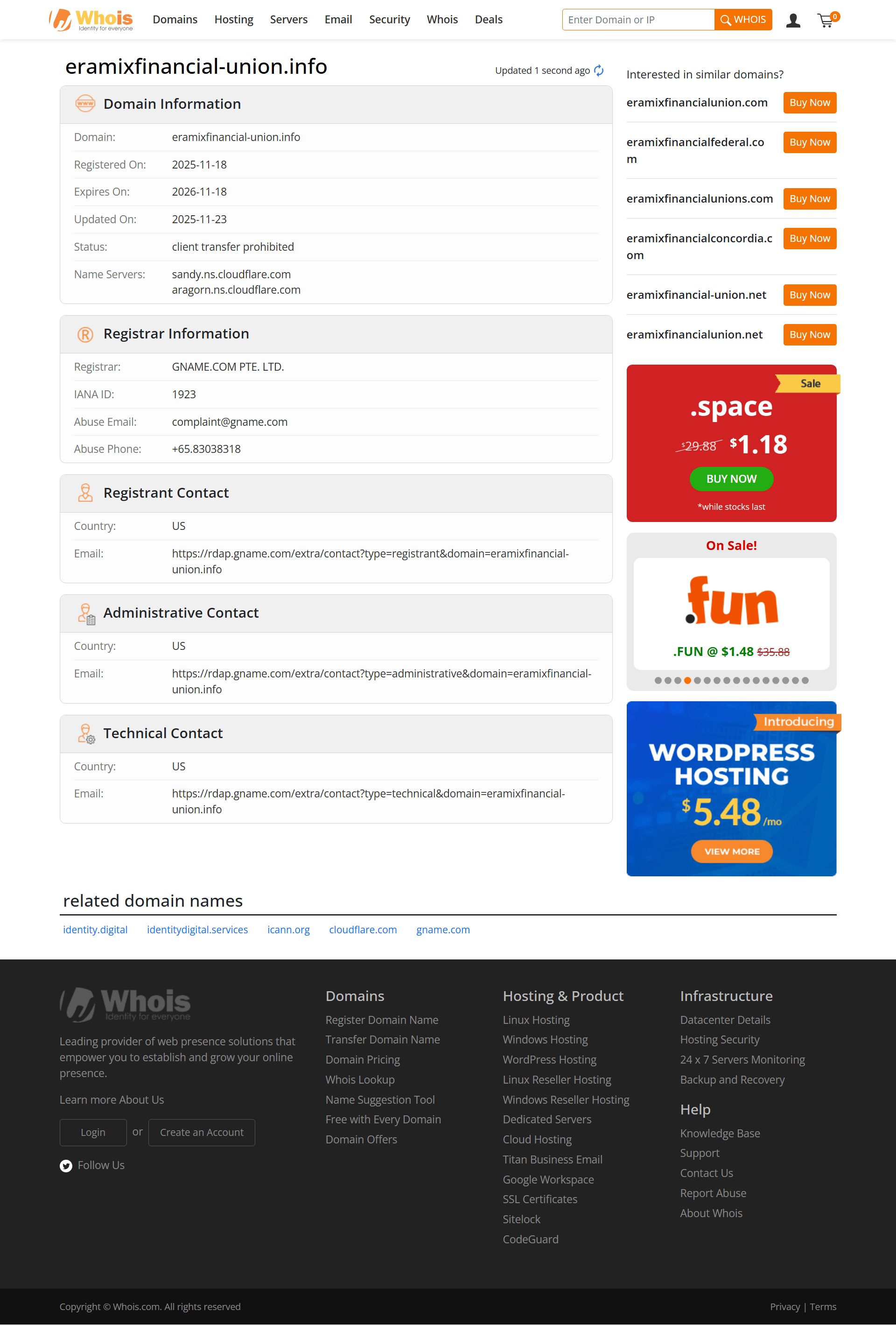 WHOIS Lookup Results