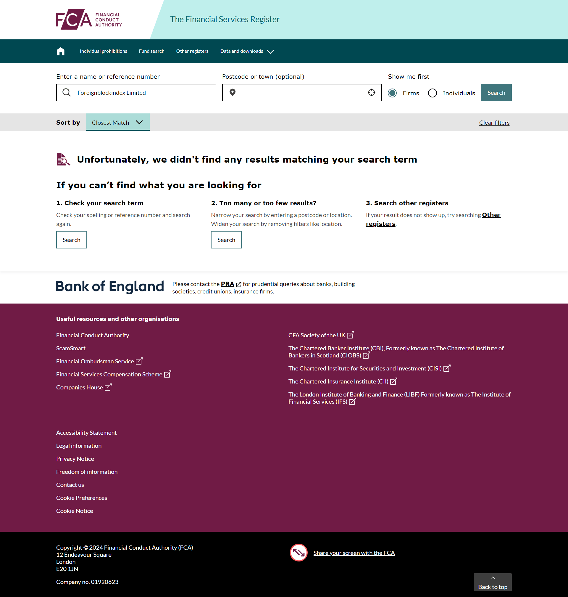 UK Financial Conduct Authority（FCA）