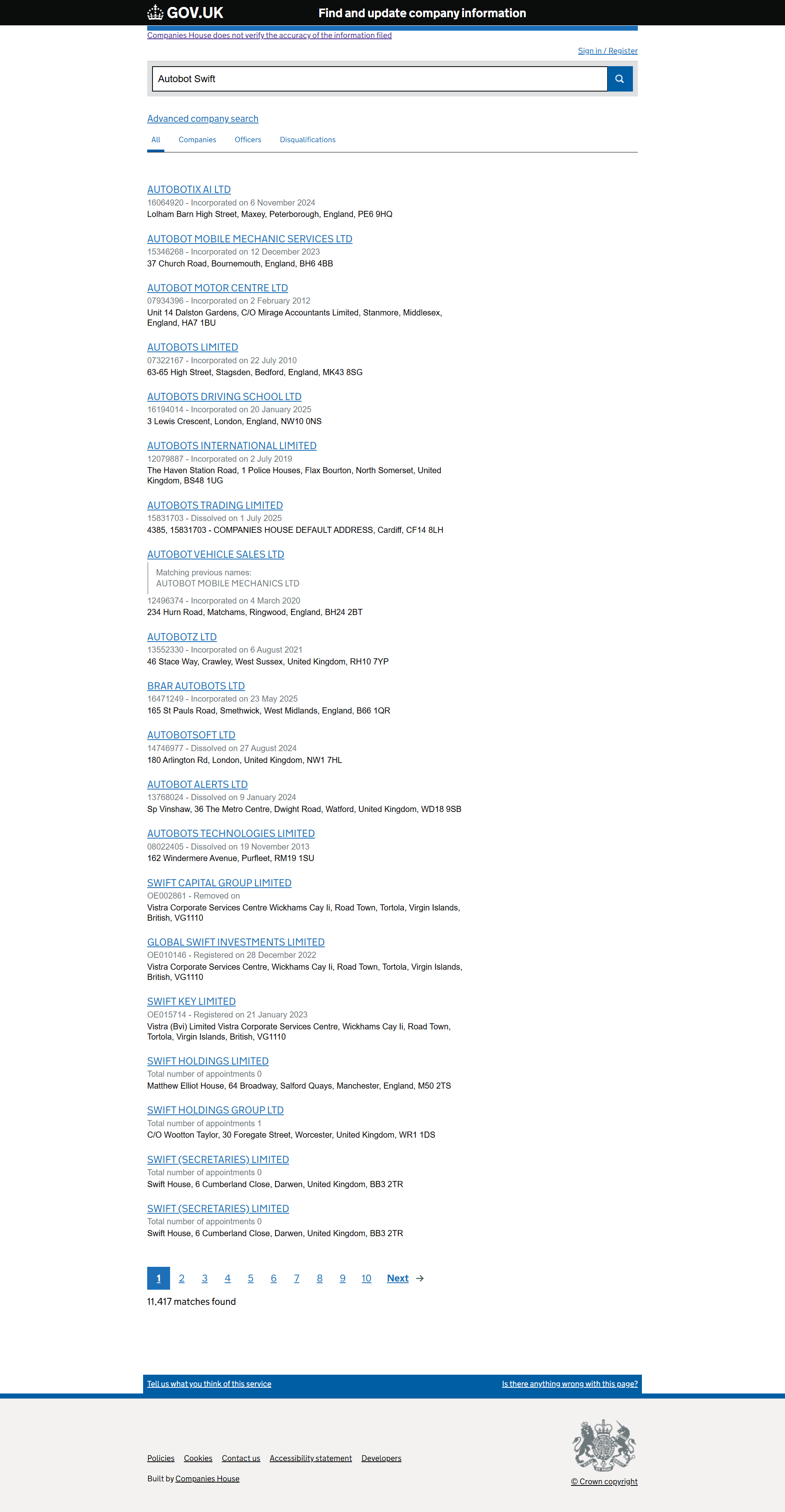 UK Companies House