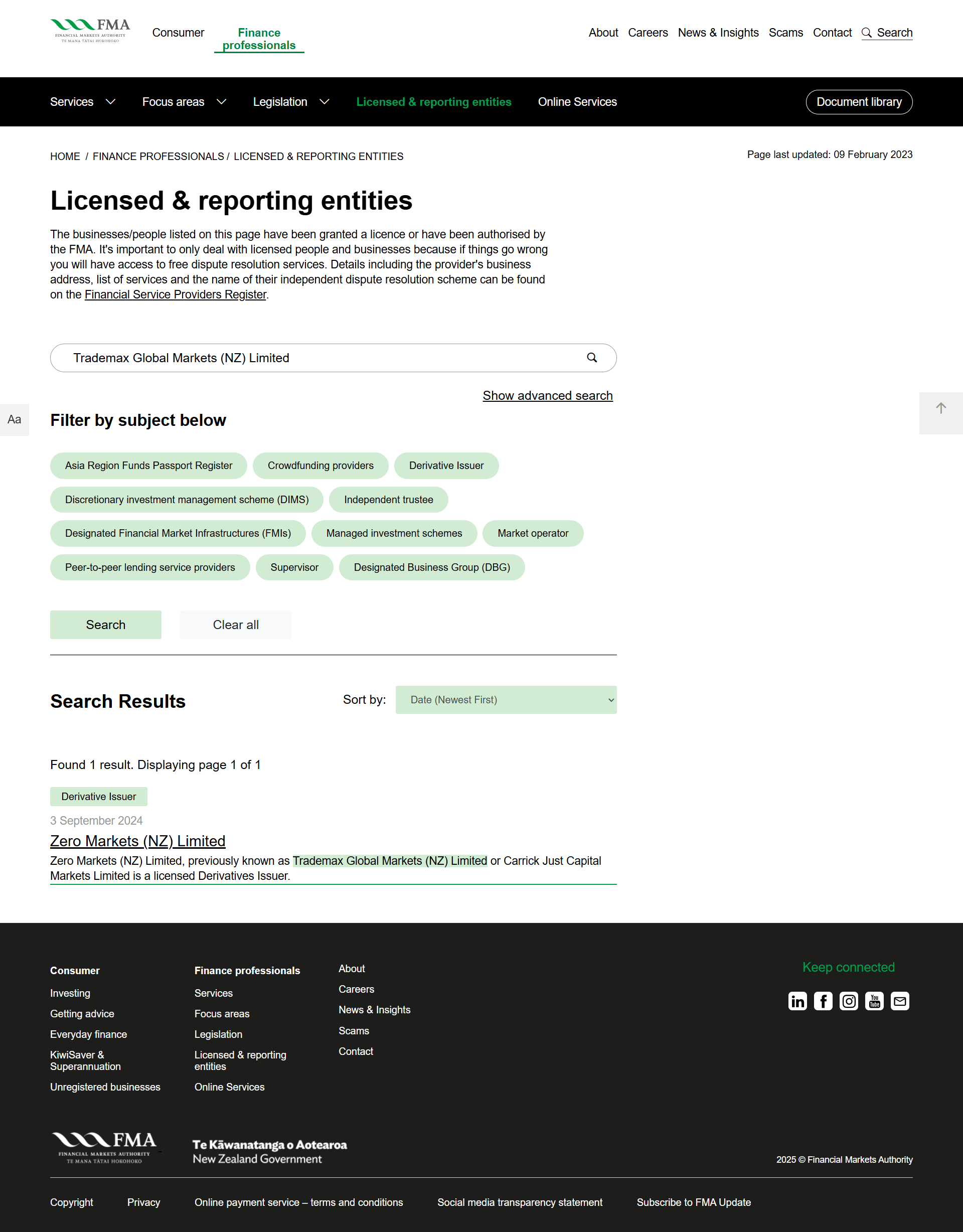 Financial Markets Authority, New Zealand Official Website