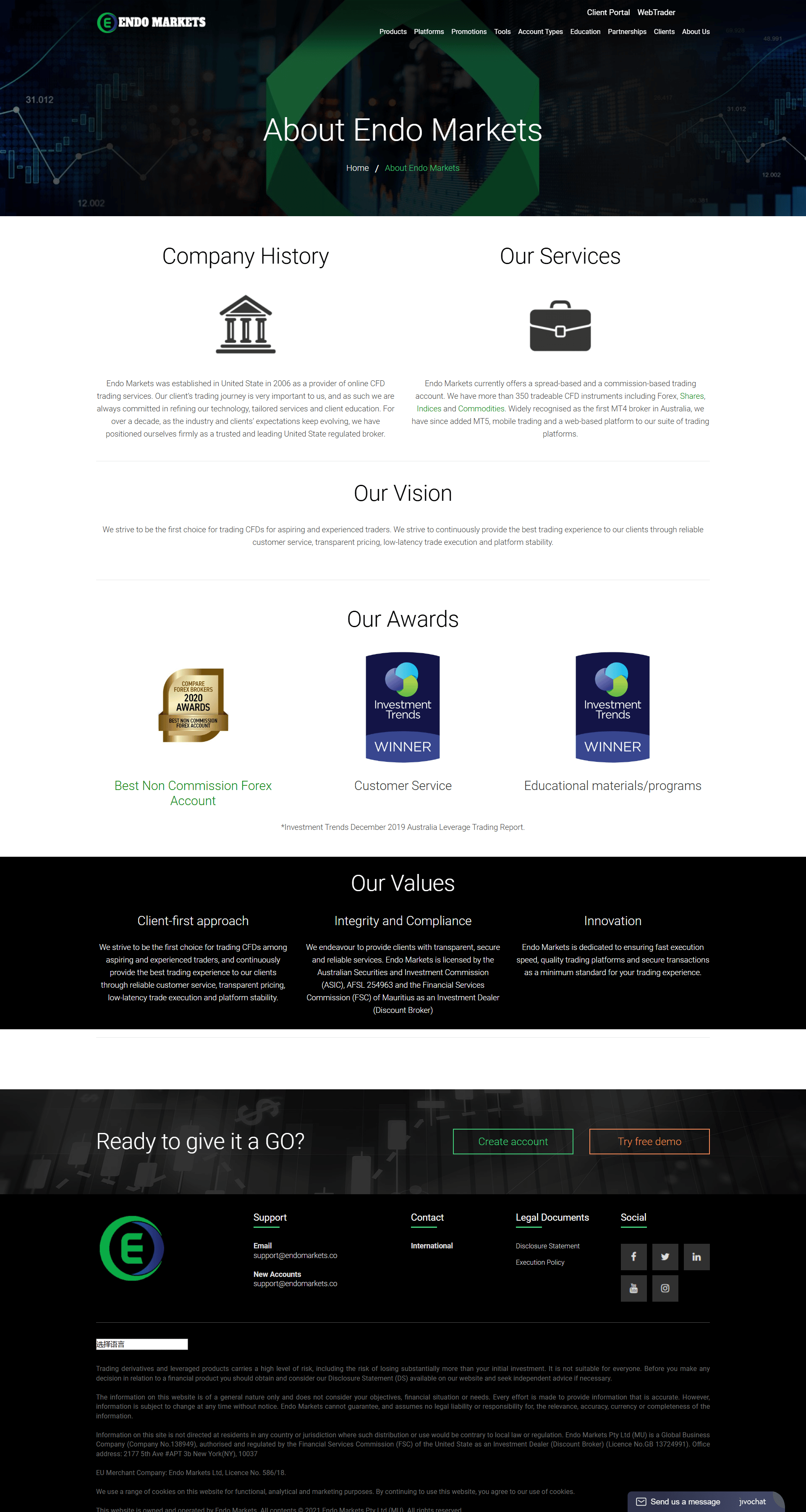 Endo Markets Official Website
