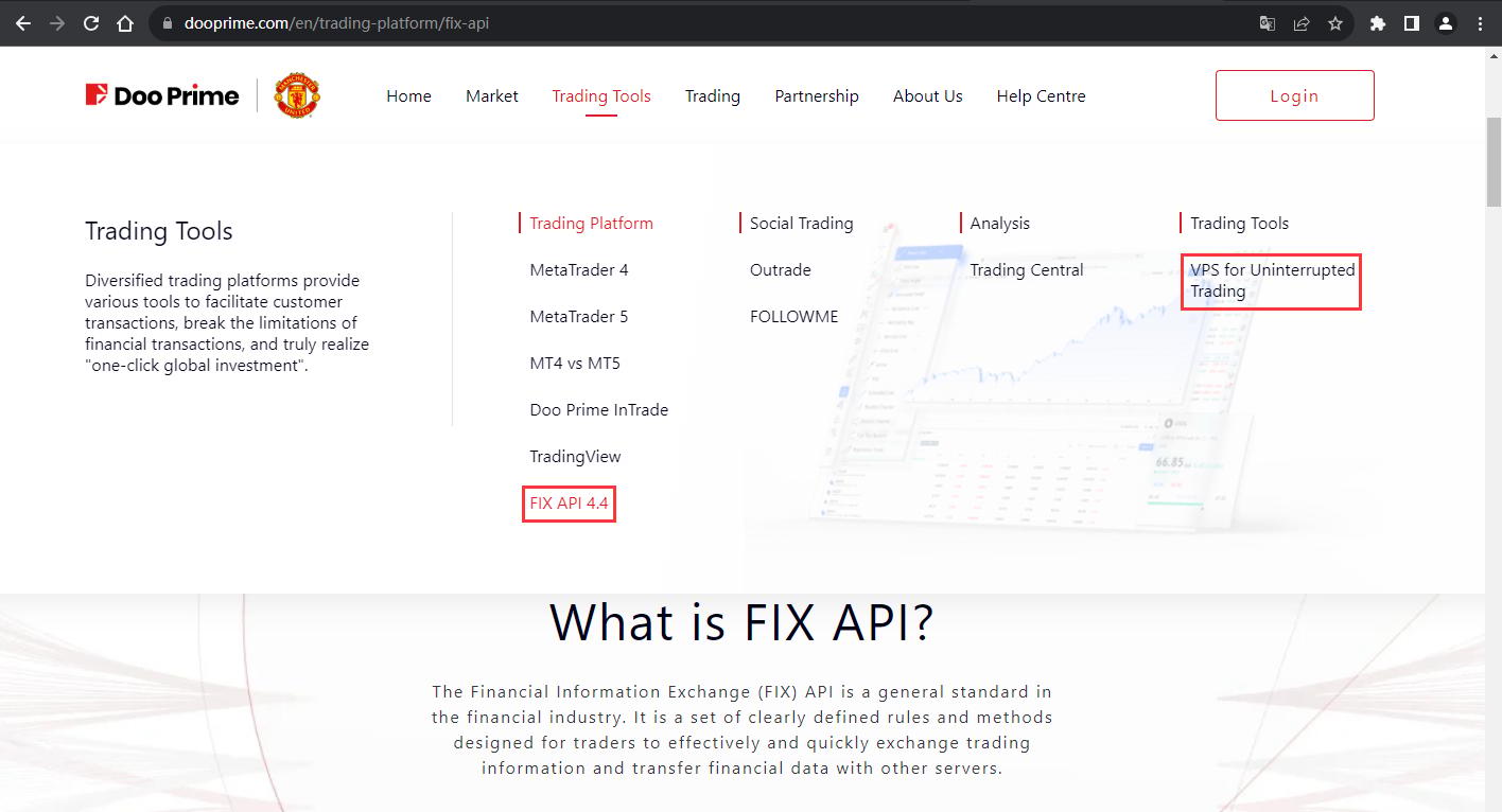 The official website displays other service information