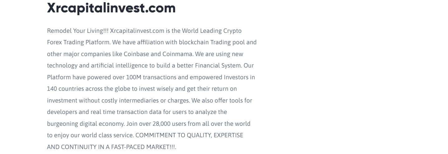 products of Xrcapitalinvest.com