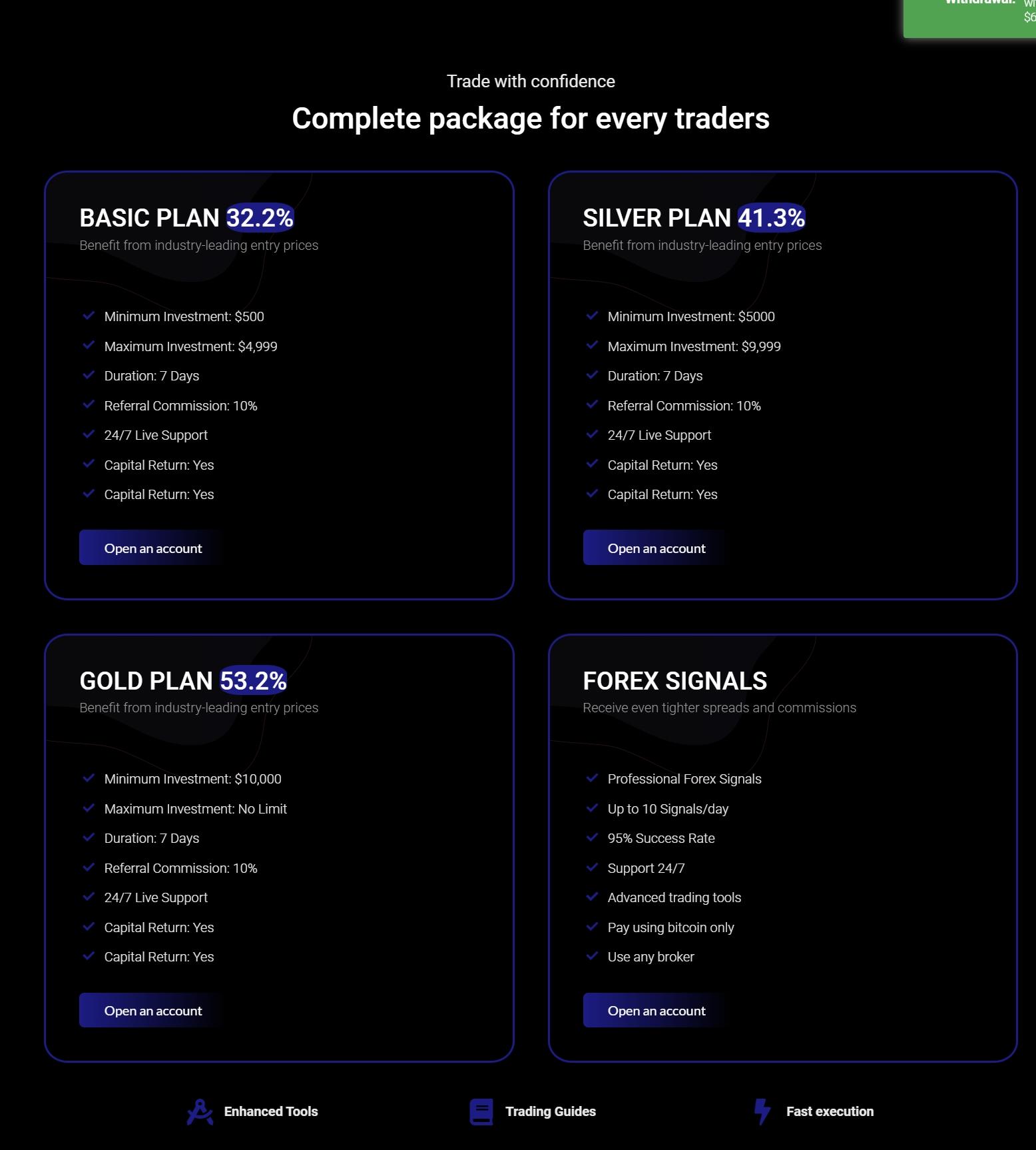 Ai Capital Trades' account types